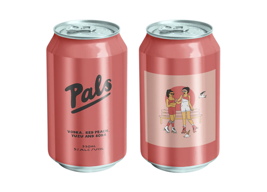 Pals Vodka, Red Peach, Yuzu & Soda Can 330ml