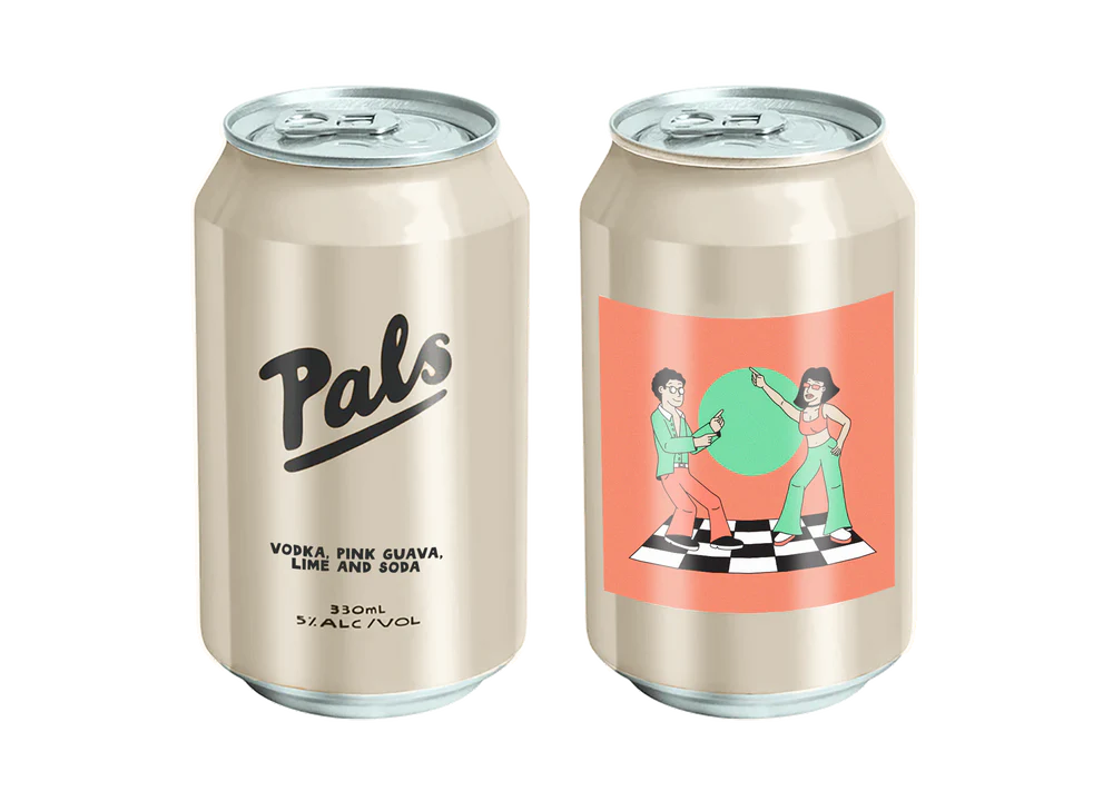 Pals Vodka, Pink Guava, Lime & Soda Can 330ml