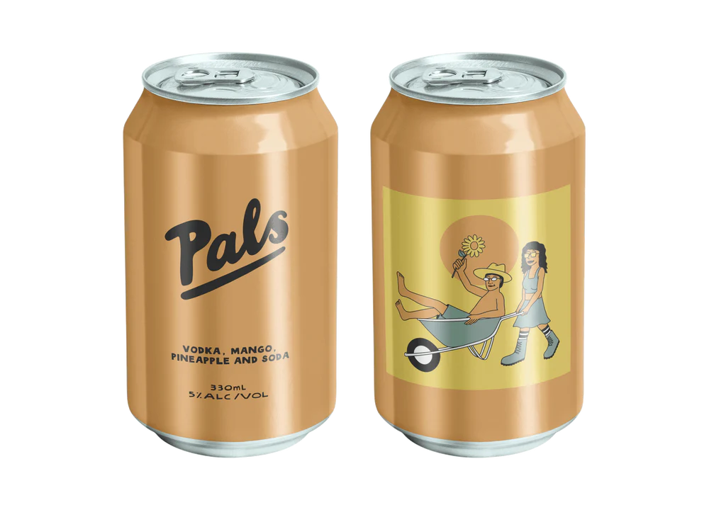 Pals Vodka, Mango, Pineapple & Soda Can 330ml