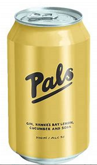 Pals Gin, Hawke's Bay Lemon, Cucumber & Soda 330ml