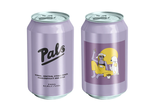 Pals Vodka, Central Otago Peach, Passionfruit & Soda Can 330ml