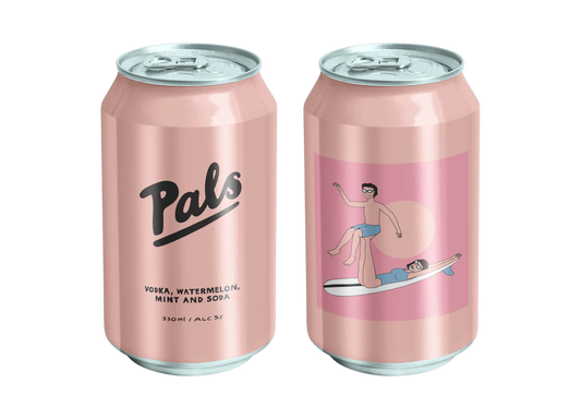 Pals Vodka, Watermelon, Mint & Soda Can 330ml